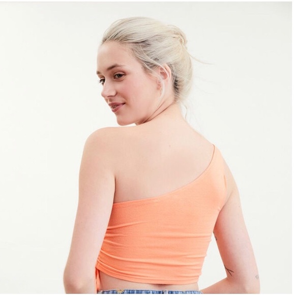 Side Cinched One Shoulder Tank Top - Picture 3 of 3